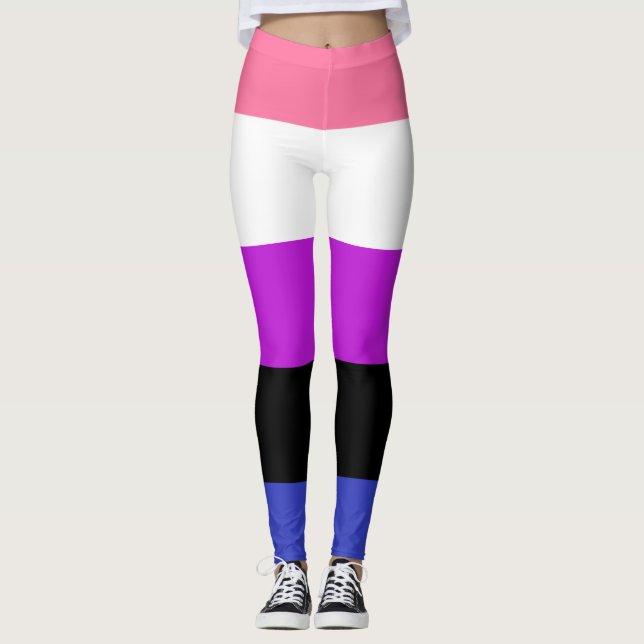 Flagga av Pride av genderfluid Leggings (Framsida)