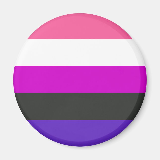 Flagga av Pride av genderfluid Magnet (Framsidan)