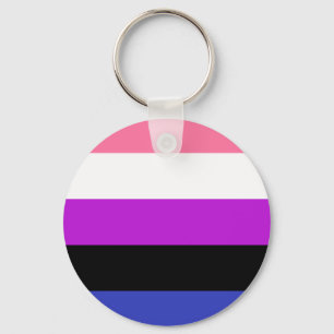 Flagga av Pride av genderfluid Nyckelring
