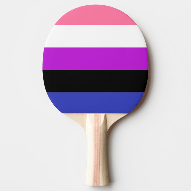 Flagga av Pride av genderfluid Pingisracket (Framsidan)