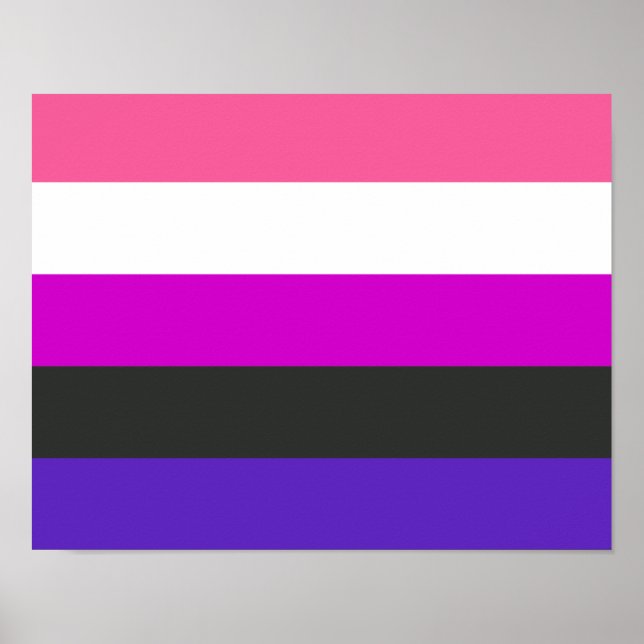 Flagga av Pride av genderfluid Poster (Framsidan)