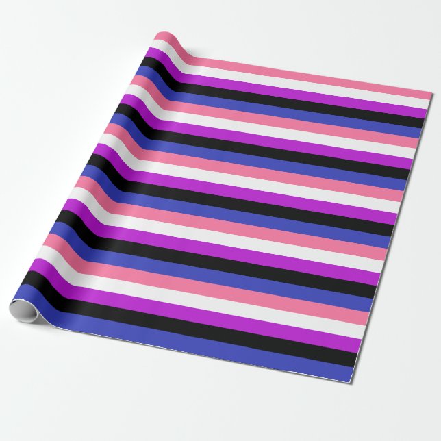 Flagga av Pride av genderfluid Presentpapper (Utrullad)