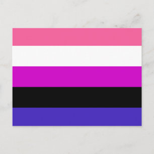 Flagga av Pride av genderfluid Vykort