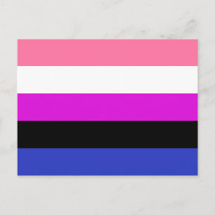 Flagga av Pride av genderfluid Vykort