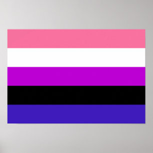 Flagga av Pride av könsorgan Poster