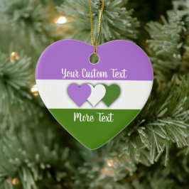 Flagga av pride med keramiskt ornament
