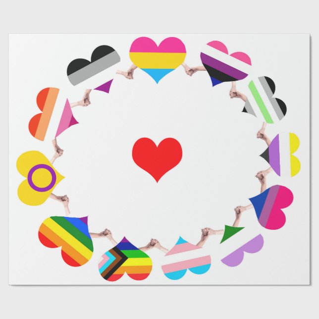 Flagga av pride Papper radbrytning Presentpapper (Platt)