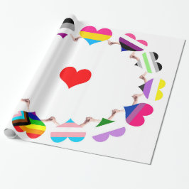 Flagga av pride Papper radbrytning Presentpapper