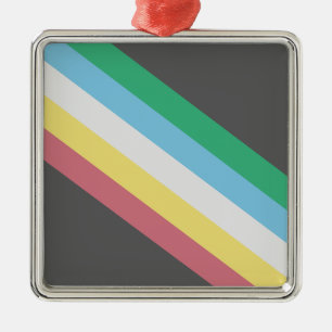 Flagga av Pridet för funktionshinder Julgransprydnad Metall