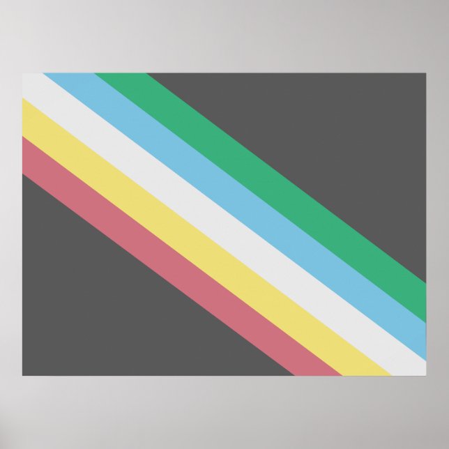 Flagga av Pridet för funktionshinder Poster (Framsidan)