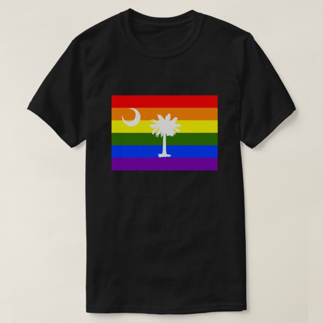 FLAGGA AV PRIDET SYDKOLINA LGBT RAINBOW T SHIRT (Design framsida)