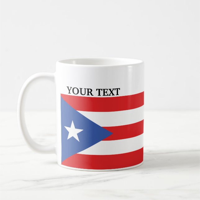 Flagga av Puerto Rico Kaffemugg (Vänster)