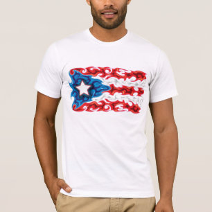 Flagga av Puerto Rico Tee