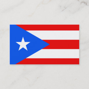 Flagga av Puerto Rico visitkortar Visitkort