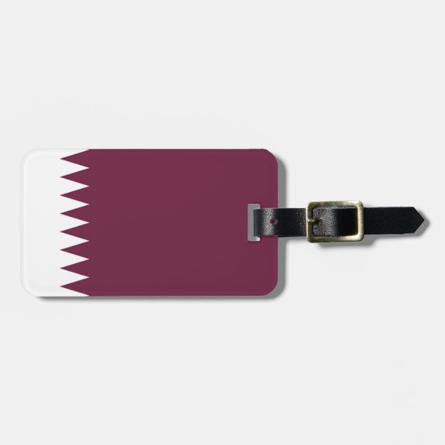 Flagga av Qatar Easy ID Personal Bagagebricka (Horisontell Framsida)