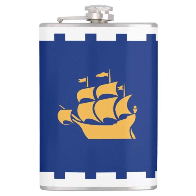Flagga av Quebec City Flask Fickplunta (Framsidan)