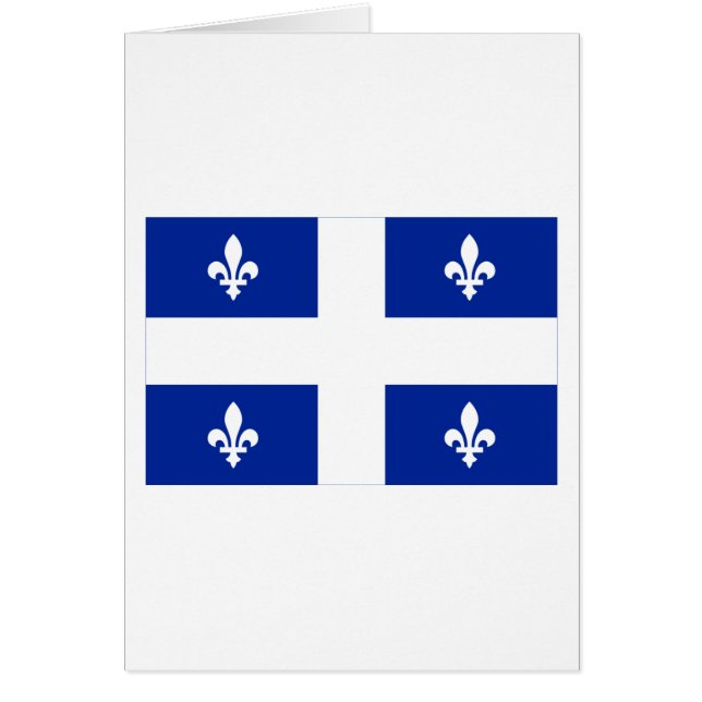 Flagga av Quebec, Kanada Hälsningskort (Framsidan)