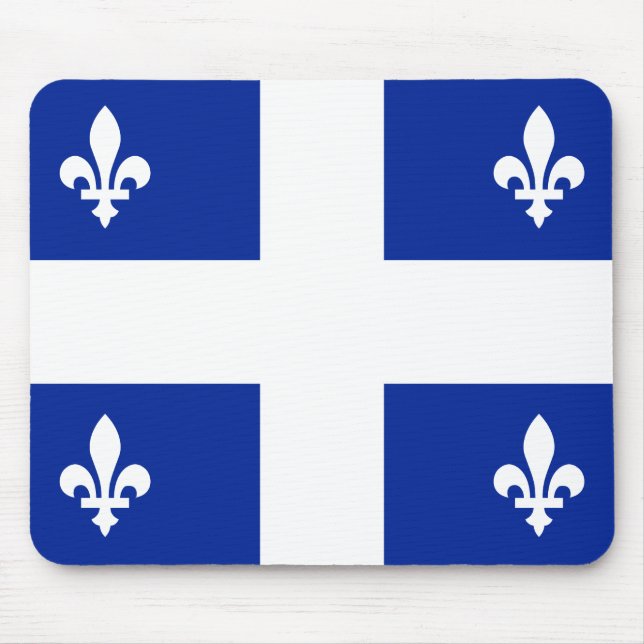 Flagga av Quebec Mousepad Musmatta (Framsidan)