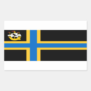 Flagga av rektangulär fästpunkt för skönhet rektangulärt klistermärke