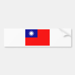 Flagga av Republicet of China (Taiwan) - 中華民 Bildekal