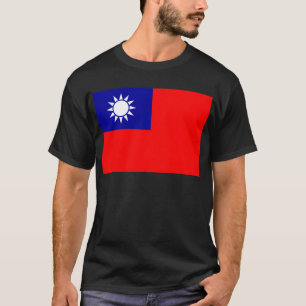Flagga av Republicet of China (Taiwan) - 中華民 Tee Shirt