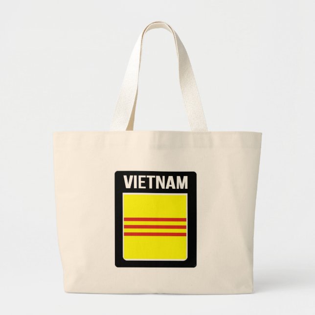 Flagga av republiken av đỏ för sọc för Vietnam Cờ Jumbo Tygkasse (Framsidan)