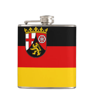 Flagga av Rheinland-Pfalz kolv Fickplunta