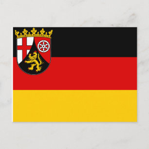 Flagga av Rheinland-Pfalz vykort