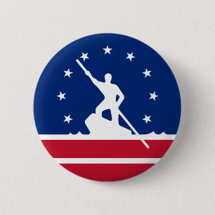Flagga av Richmond, Virginia Pinback Button Knapp