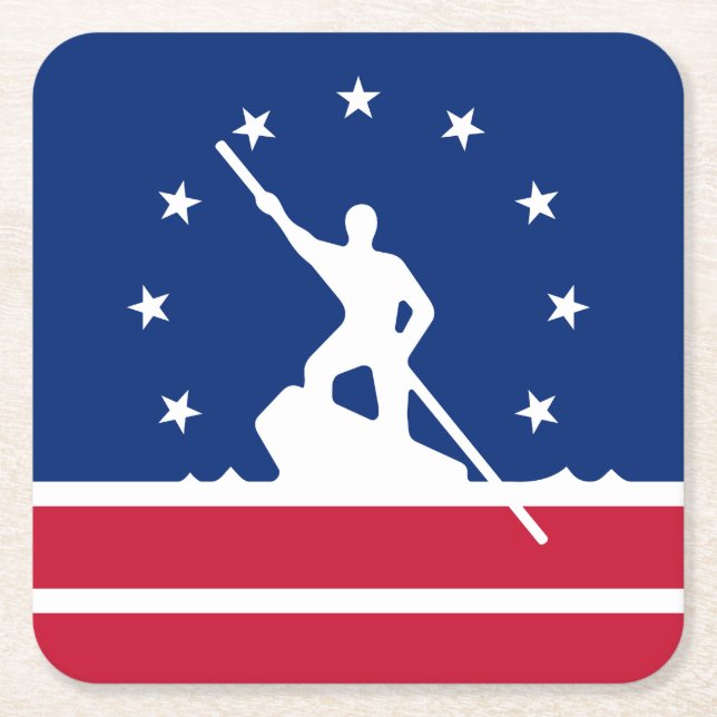 Flagga av Richmond, Virginia Square Papper Underlä Underlägg Papper Kvadrat (Framsidan)