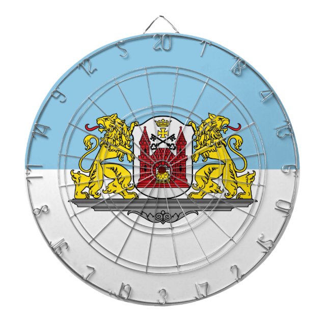 Flagga av Riga, Lettland Dartboard Darttavla (Framsidan)