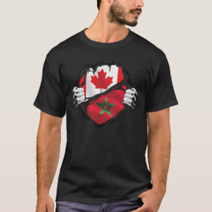Flagga av rippade rötter i Händer från Marocko T Shirt