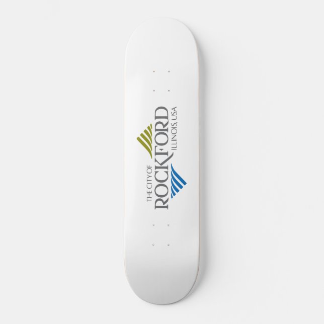 Flagga av Rockford (Illinois) Mini Skateboard Bräda 18,5 Cm (Framsida)