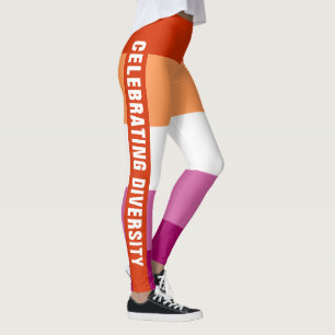 Flagga av roligt för Pride av unikt HGBTQ-Lesbisk Leggings