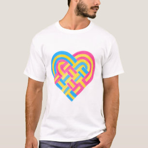 Flagga av Rosa av Pride av av av hjärta Pansexua T Shirt