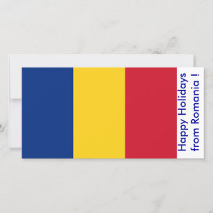Flagga av Rumänien, Glad helg från Rumänien Julkort