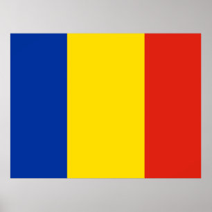 Flagga av Rumänien Poster