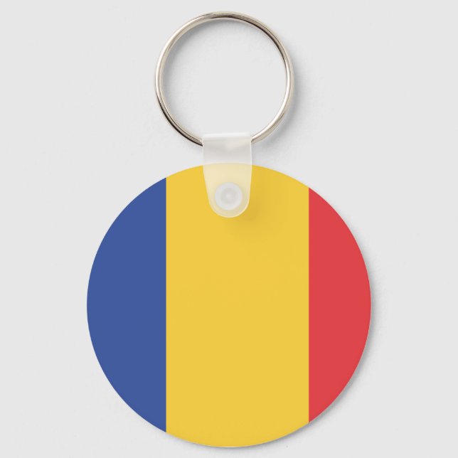 Flagga av Rumänien, romanisk flagga Nyckelring (Framsida)