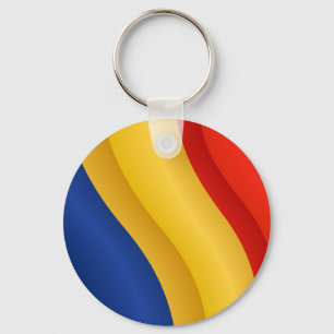 Flagga av rumänienkeychain nyckelring