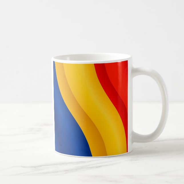 Flagga av rumänienmuggen kaffemugg (Höger)