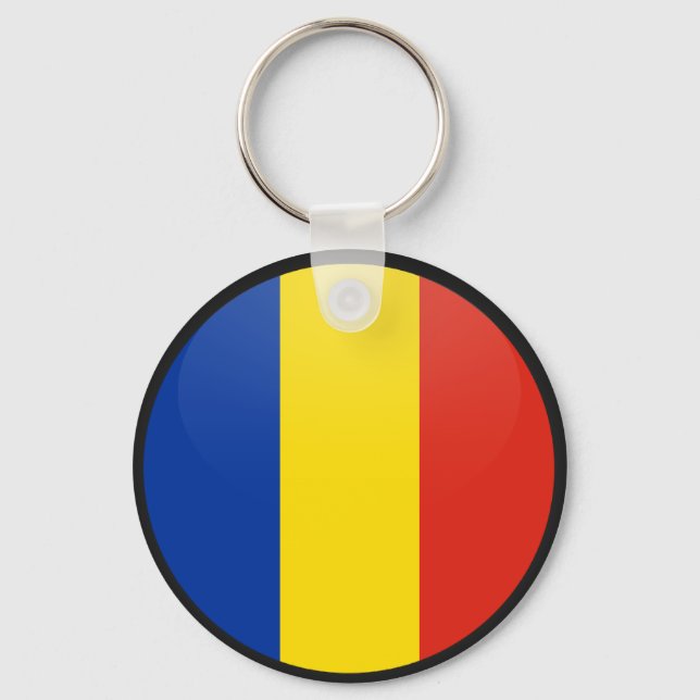 Flagga av rumäniens kvalitet nyckelring (Framsida)