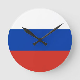 Flagga av Ryssland - ФлагРоссии - Три Rund Klocka