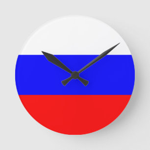 Flagga av Rysslands murklocka Rund Klocka
