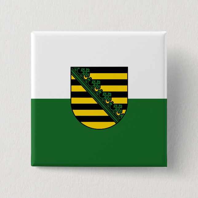 Flagga av Sachsen Button Knapp (Framsida)