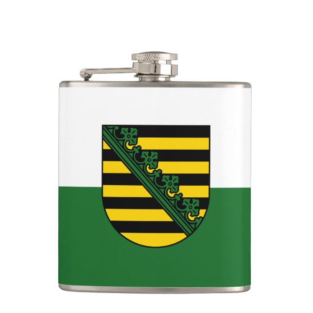 Flagga av Sachsen Hip-kolv Fickplunta (Framsidan)