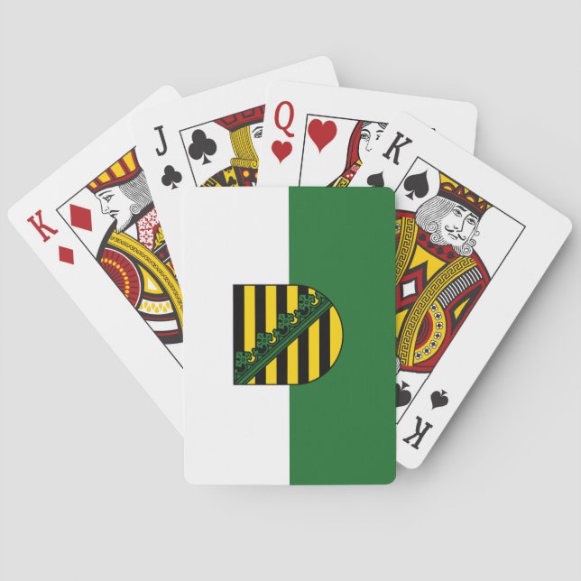 Flagga av Sachsen-spelkort Casinokort (Baksidan)