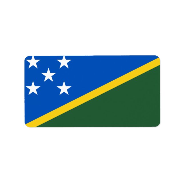 Flagga av Salomonöarnas etiketter Adressetikett (Framsidan)