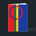 Flagga av Sami People Greeting Card Helgkort<br><div class="desc">Den här designen inspireras av Sami-flagga</div>
