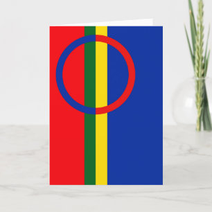 Flagga av Sami People Greeting Card Helgkort