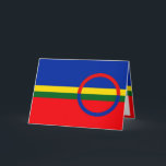Flagga av Sami People Greeting Card Helgkort<br><div class="desc">Den här designen inspireras av Sami-flagga</div>